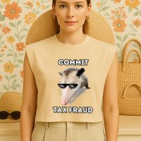 Commit Tax Fraud Garment-Dyed Women's Muscle Tee