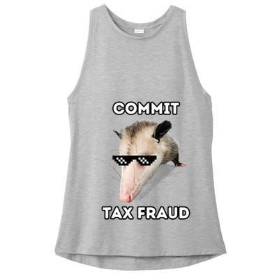 Commit Tax Fraud Ladies PosiCharge Tri-Blend Wicking Tank