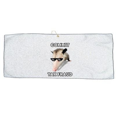 Commit Tax Fraud Large Microfiber Waffle Golf Towel