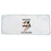 Commit Tax Fraud Large Microfiber Waffle Golf Towel