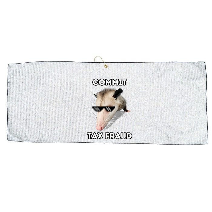 Commit Tax Fraud Large Microfiber Waffle Golf Towel