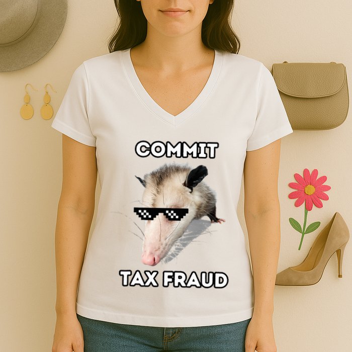 Commit Tax Fraud Women's V-Neck T-Shirt