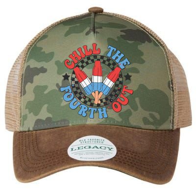 Chill The Fourth Out 4th Of July Independence Day Legacy Tie Dye Trucker Hat