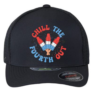 Chill The Fourth Out 4th Of July Independence Day Flexfit Unipanel Trucker Cap