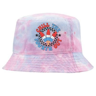 Chill The Fourth Out 4th Of July Independence Day Tie-Dyed Bucket Hat