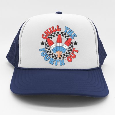 Chill The Fourth Out 4th Of July Independence Day Trucker Hat