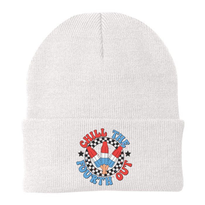 Chill The Fourth Out 4th Of July Independence Day Knit Cap Winter Beanie