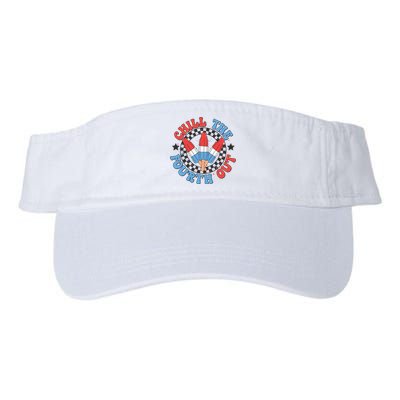 Chill The Fourth Out 4th Of July Independence Day Valucap Bio-Washed Visor