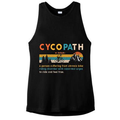 Cycopath Tee Funny Mountain Bike Lover MTB Biker Biking Ladies PosiCharge Tri-Blend Wicking Tank