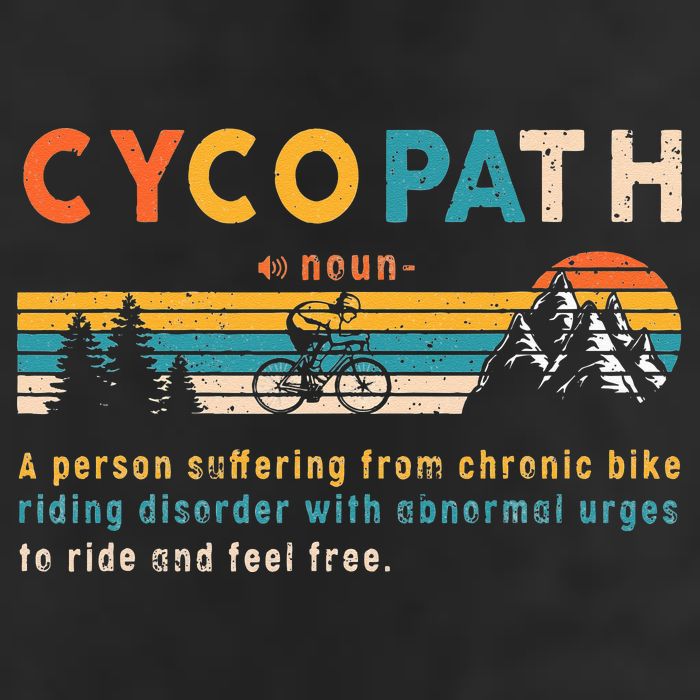 Cycopath Tee Funny Mountain Bike Lover MTB Biker Biking 7 Panel Mesh Trucker Snapback Hat