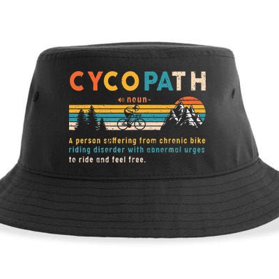 Cycopath Tee Funny Mountain Bike Lover MTB Biker Biking Sustainable Bucket Hat