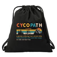 Cycopath Tee Funny Mountain Bike Lover MTB Biker Biking Drawstring Bag