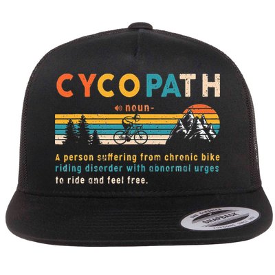 Cycopath Tee Funny Mountain Bike Lover MTB Biker Biking Flatbill Hat