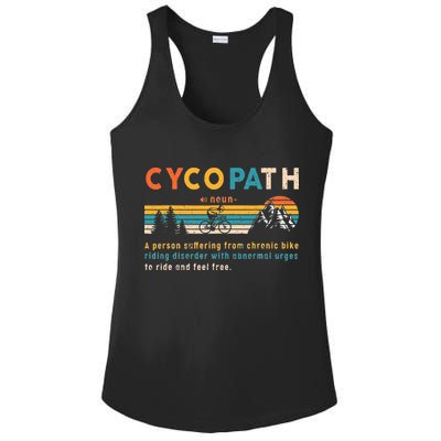 Cycopath Tee Funny Mountain Bike Lover MTB Biker Biking Ladies PosiCharge Competitor Racerback Tank