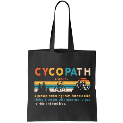 Cycopath Tee Funny Mountain Bike Lover MTB Biker Biking Bag