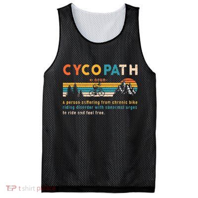 Cycopath Tee Funny Mountain Bike Lover MTB Biker Biking Mesh Reversible Basketball Jersey Tank