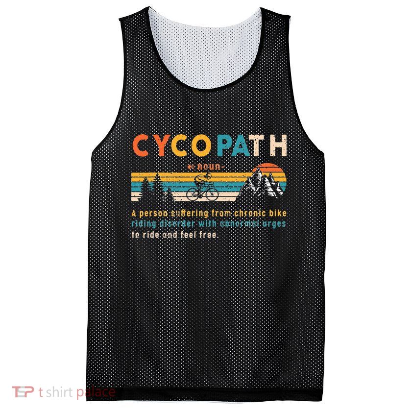 Cycopath Tee Funny Mountain Bike Lover MTB Biker Biking Mesh Reversible Basketball Jersey Tank