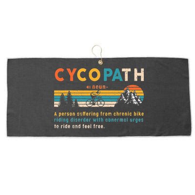 Cycopath Tee Funny Mountain Bike Lover MTB Biker Biking Large Microfiber Waffle Golf Towel