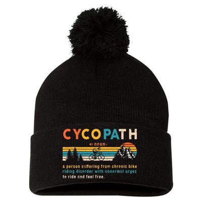 Cycopath Tee Funny Mountain Bike Lover MTB Biker Biking Pom Pom 12in Knit Beanie
