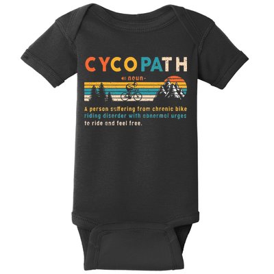 Cycopath Tee Funny Mountain Bike Lover MTB Biker Biking Baby Bodysuit