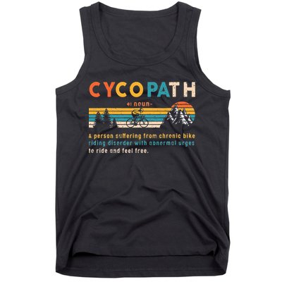 Cycopath Tee Funny Mountain Bike Lover MTB Biker Biking Tank Top