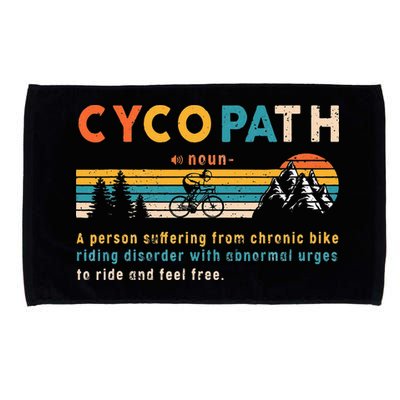 Cycopath Tee Funny Mountain Bike Lover MTB Biker Biking Microfiber Hand Towel