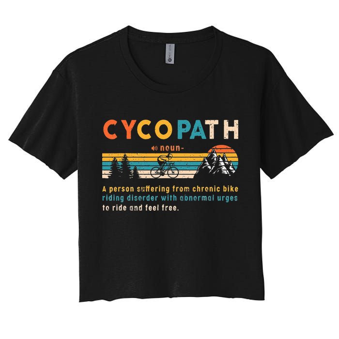 Cycopath Tee Funny Mountain Bike Lover MTB Biker Biking Crop Top
