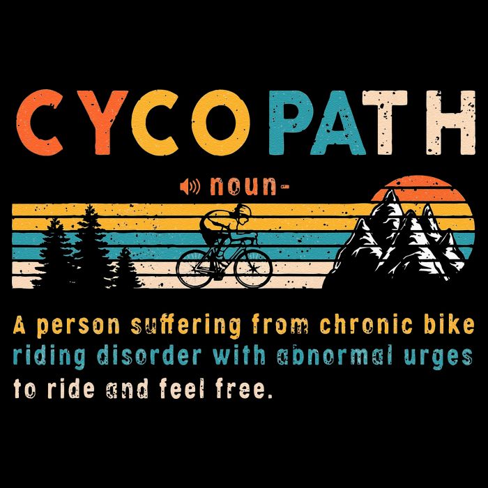 Cycopath Tee Funny Mountain Bike Lover MTB Biker Biking Women's V-Neck T-Shirt