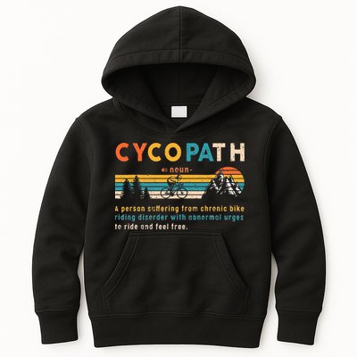 Cycopath Tee Funny Mountain Bike Lover MTB Biker Biking Kids Hoodie