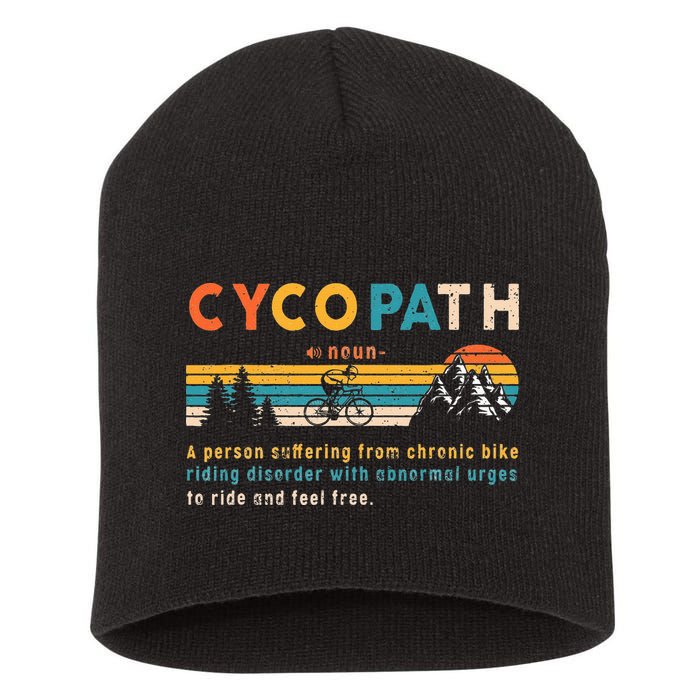 Cycopath Tee Funny Mountain Bike Lover MTB Biker Biking Short Acrylic Beanie