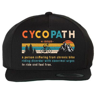 Cycopath Tee Funny Mountain Bike Lover MTB Biker Biking Wool Snapback Cap