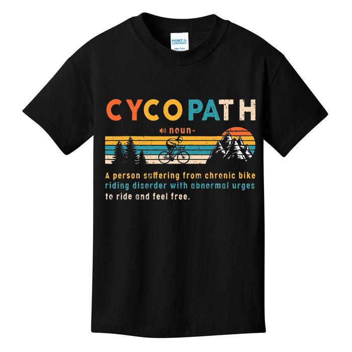 Cycopath Tee Funny Mountain Bike Lover MTB Biker Biking Kids T-Shirt