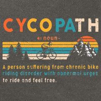 Cycopath Tee Funny Mountain Bike Lover MTB Biker Biking Cotton Canvas Backpack
