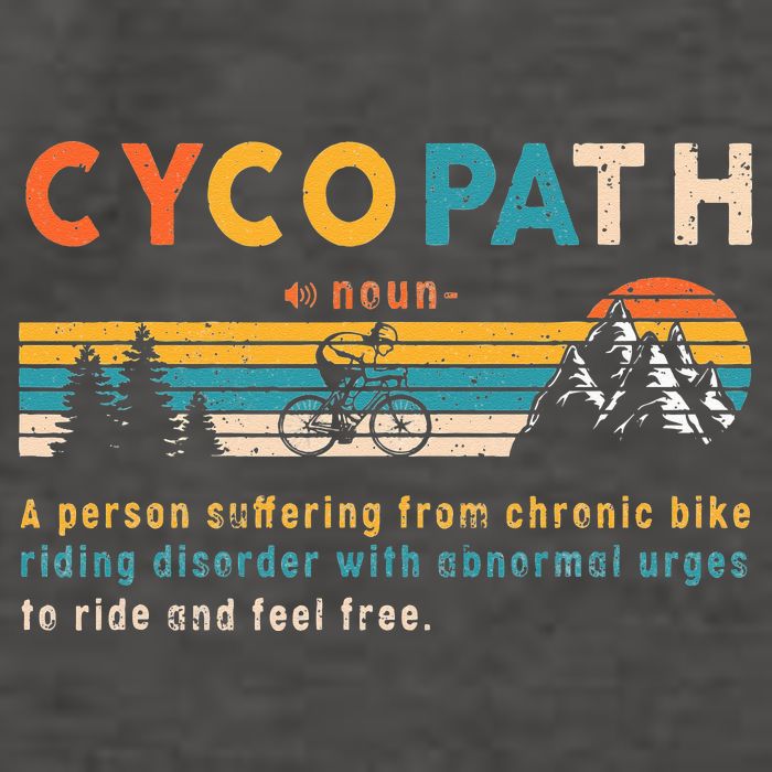 Cycopath Tee Funny Mountain Bike Lover MTB Biker Biking Vector Backpack