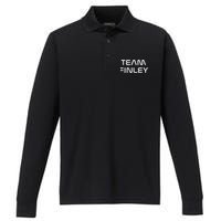 Cool Team Finley First Name Show Support Be On Team Finley Performance Long Sleeve Polo