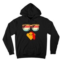 Cool Turkey Face With Sunglasses Thanksgiving Hoodie