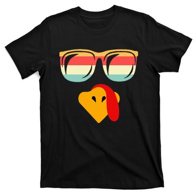 Cool Turkey Face With Sunglasses Thanksgiving T-Shirt