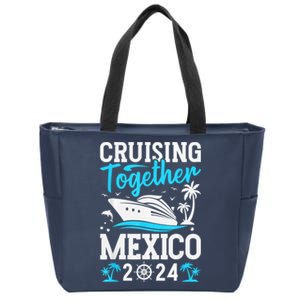 Cruising Together Family Matching Cruise Trip Mexico 2024 Zip Tote Bag