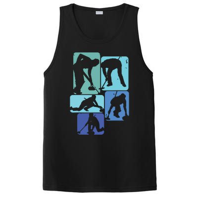 Curling T For Curler Retro Men Curling Player PosiCharge Competitor Tank