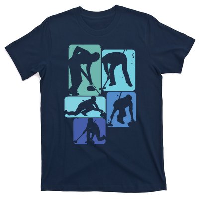 Curling T For Curler Retro Men Curling Player T-Shirt