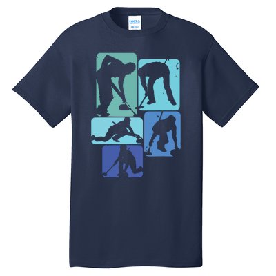 Curling T For Curler Retro Men Curling Player Tall T-Shirt