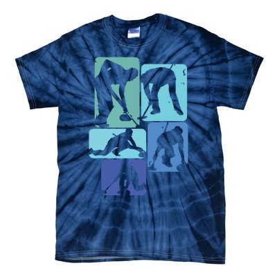 Curling T For Curler Retro Men Curling Player Tie-Dye T-Shirt