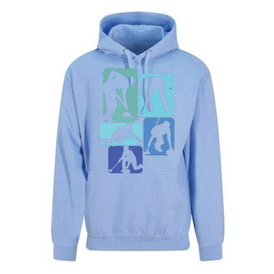 Curling T For Curler Retro Men Curling Player Unisex Surf Hoodie