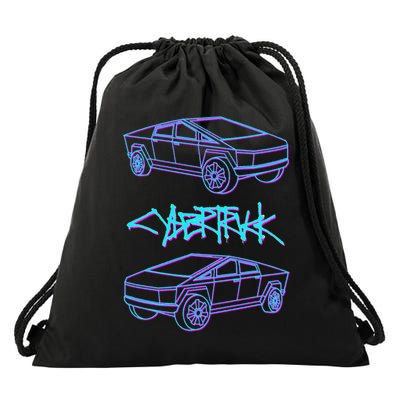 Cyber Trucks, Futuristic Design & Technology Drawstring Bag