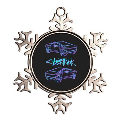 Cyber Trucks, Futuristic Design & Technology Metallic Star Ornament