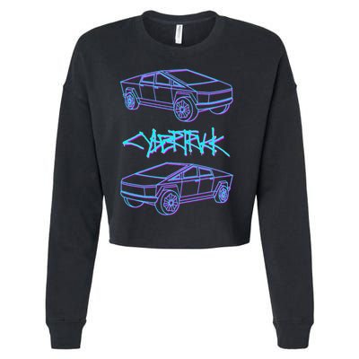 Cyber Trucks, Futuristic Design & Technology Cropped Pullover Crew