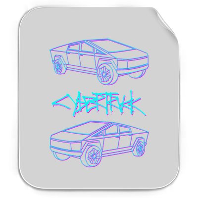 Cyber Trucks, Futuristic Design & Technology Permanent Decal Sticker