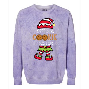 Cookie Tester Family Christmas Pajamas Colorblast Crewneck Sweatshirt