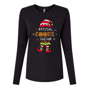 Cookie Tester Family Christmas Pajamas Womens Cotton Relaxed Long Sleeve T-Shirt