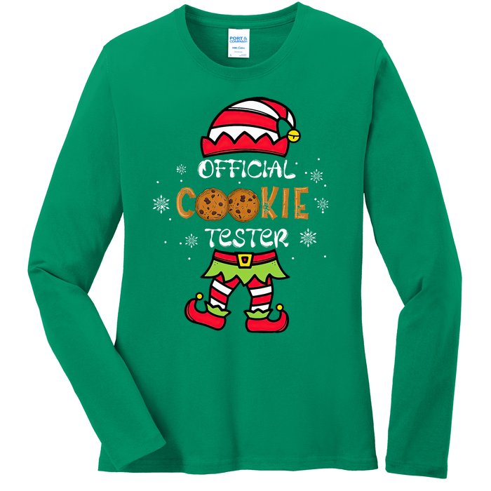 Cookie Tester Family Christmas Pajamas Ladies Long Sleeve Shirt